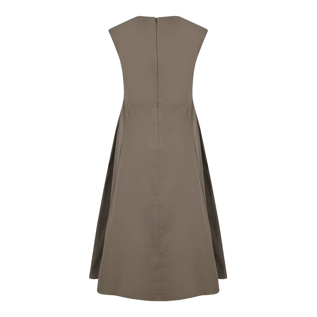 Gran Sasso V-Neck Midi Dress