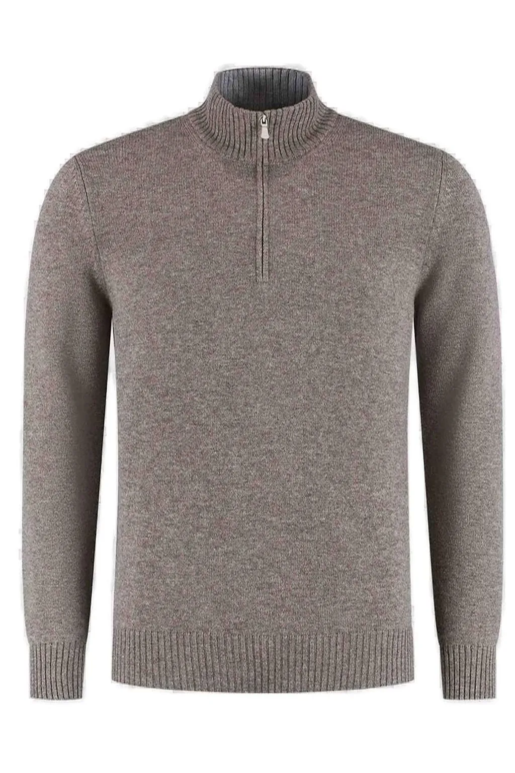Gran Sasso Zip-Detailed Knitted Jumper
