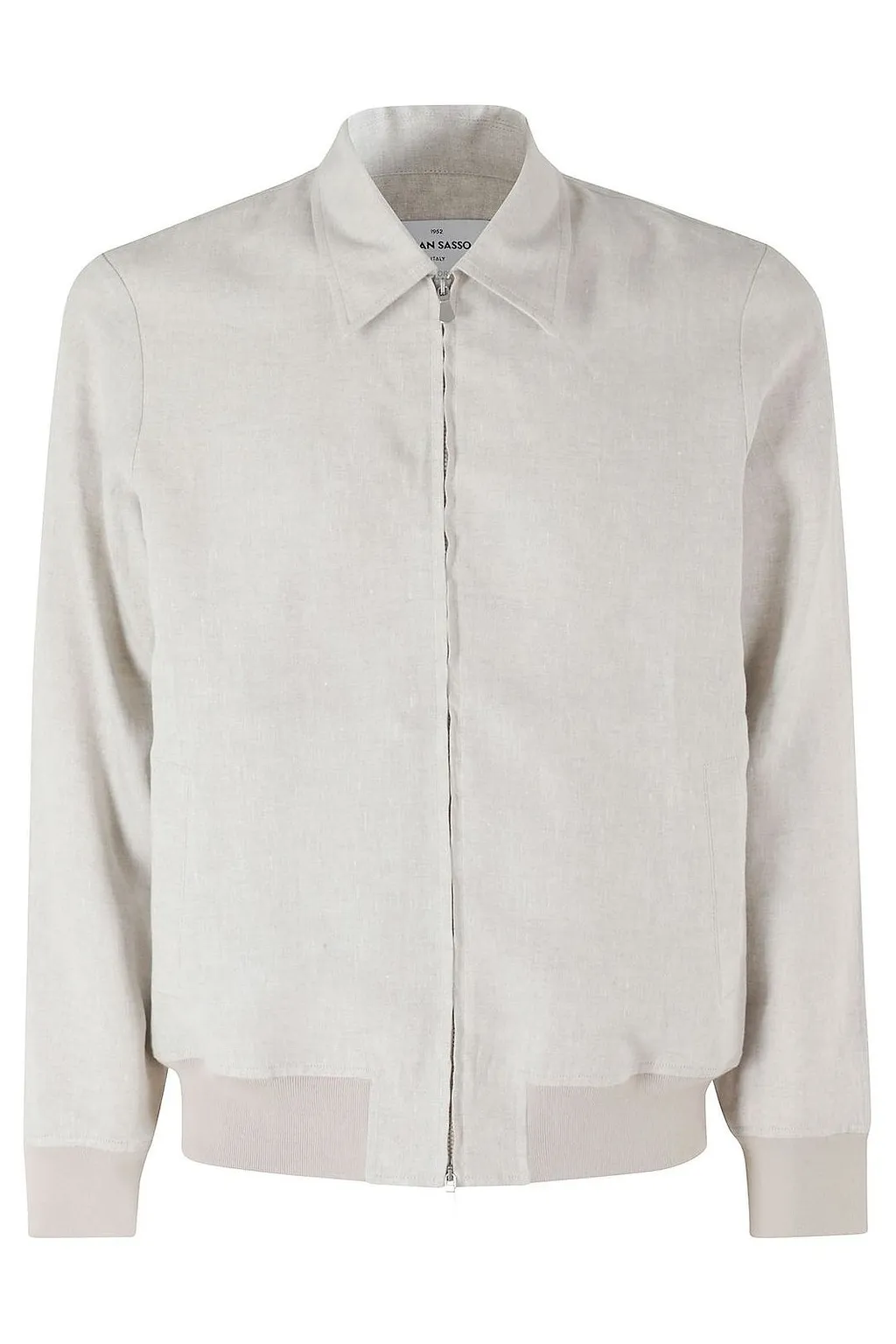 Gran Sasso Zip-Front Linen-Cotton Jacket