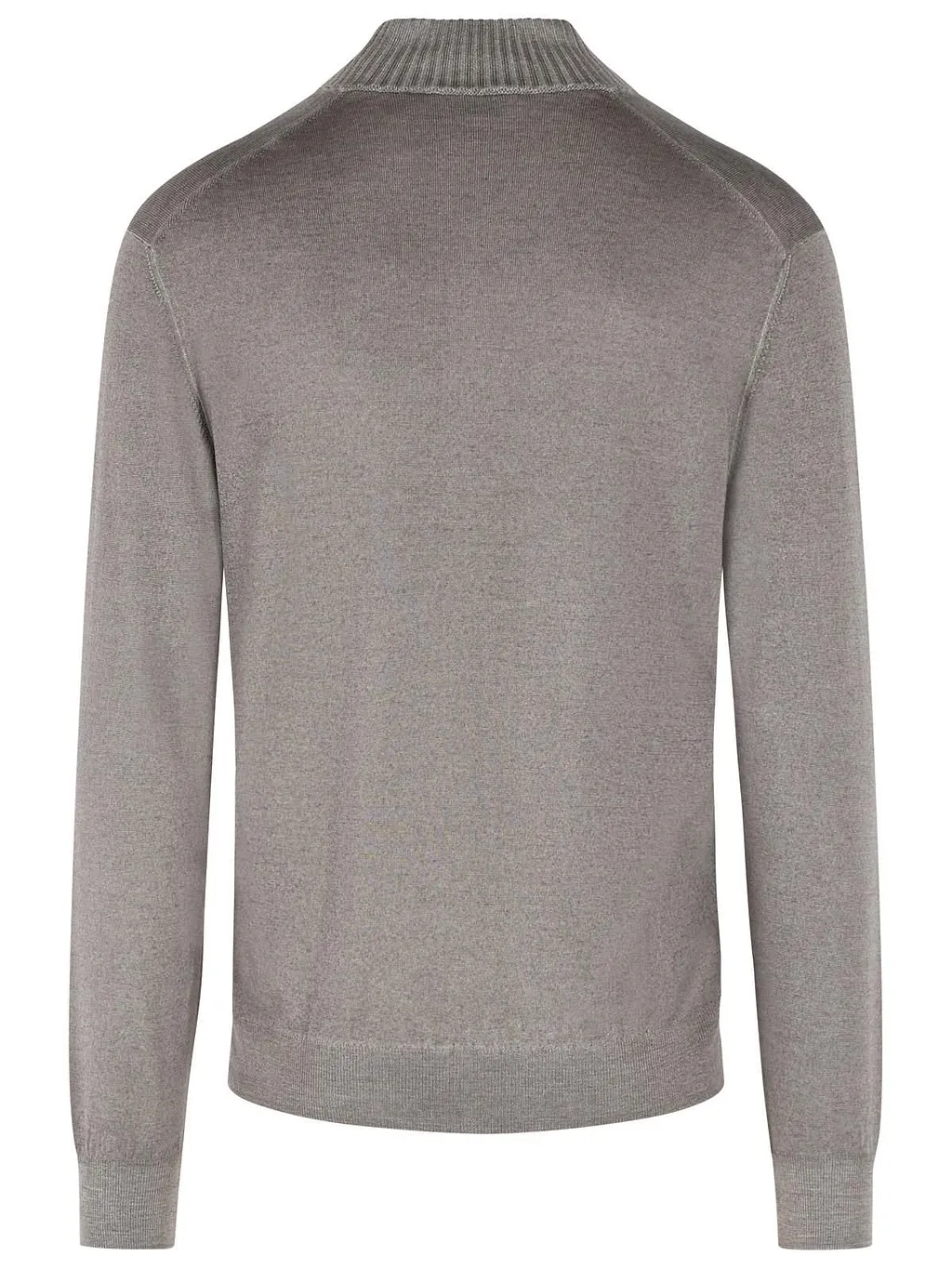 Gran Sasso Zip-Up Mock-Neck Knitted Sweater