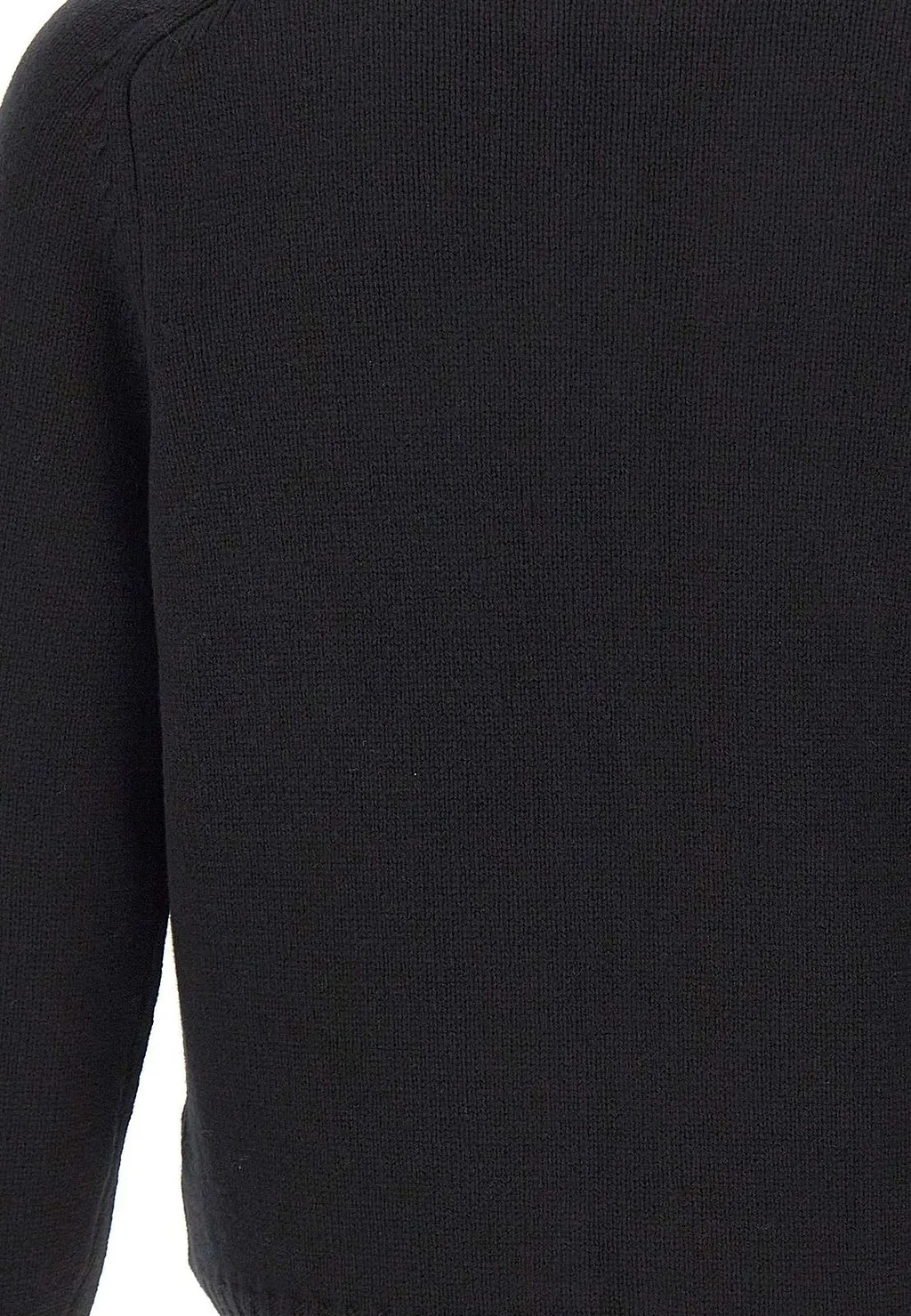 Gran Sasso Zip-Up Ribbed Collar Cardigan