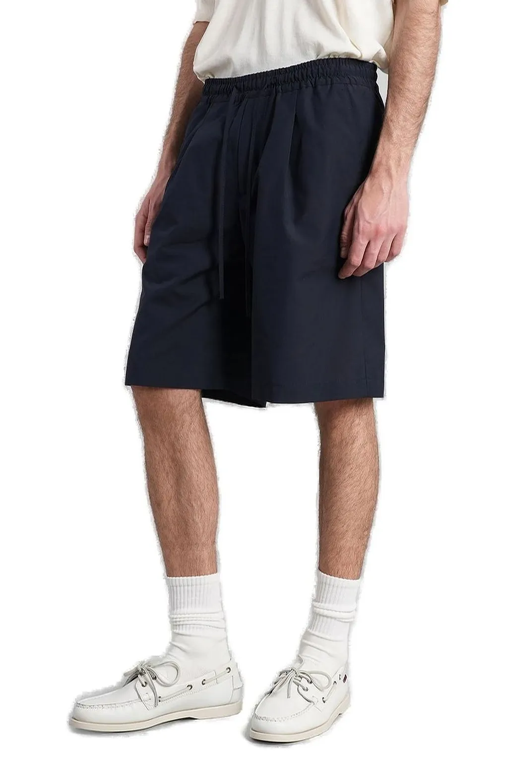 Davis Elasticated Waistband Drawstring Pleated Shorts