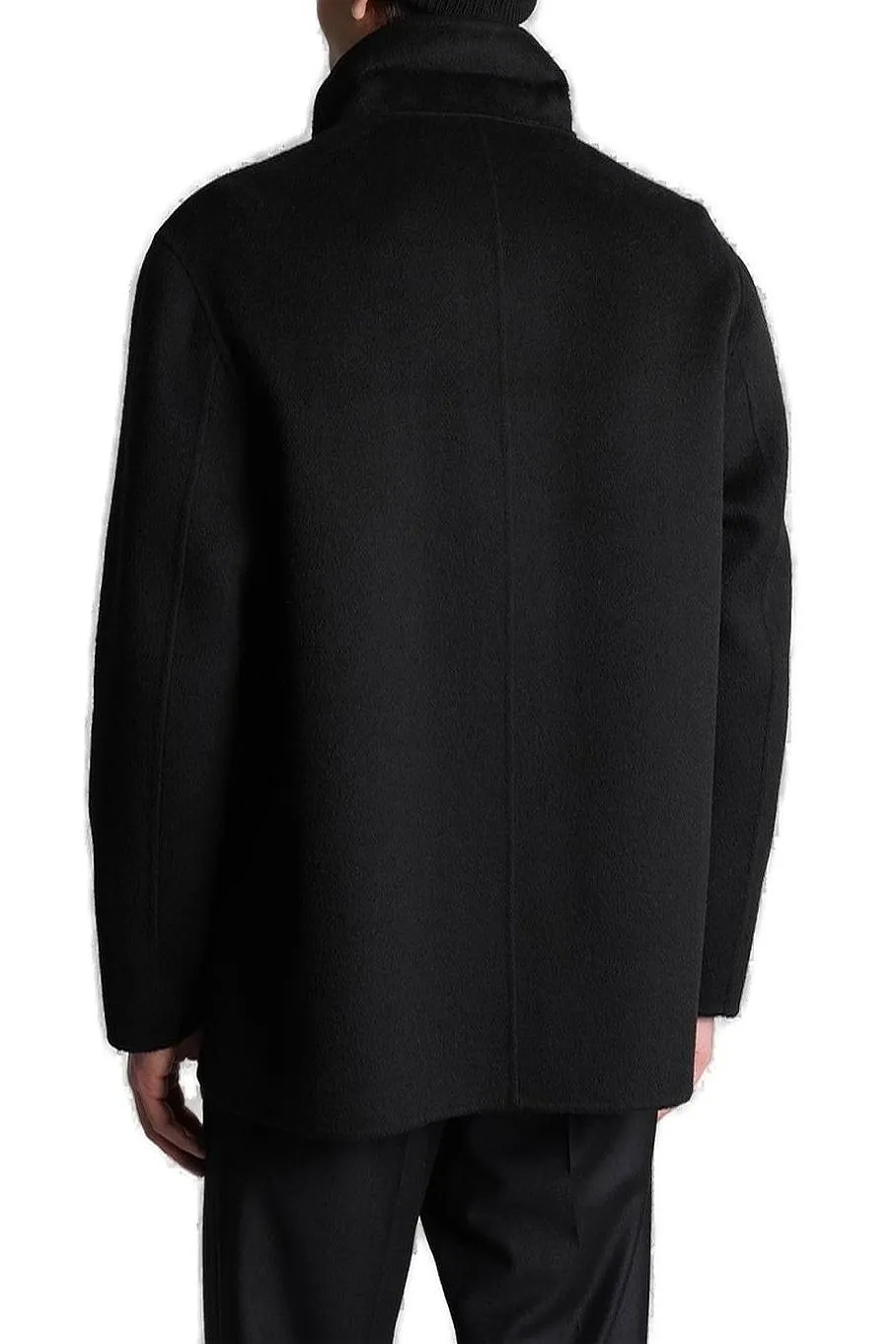 Grayed Long-Sleeved Zip-Up Jacket