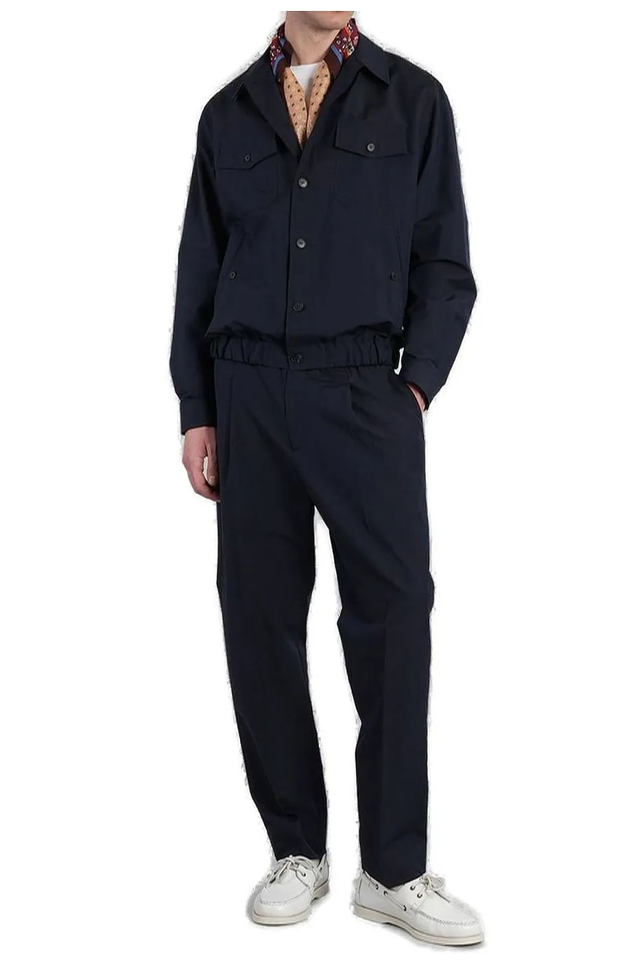 Grayed Ali Elasticated-Waist Pleated Trousers