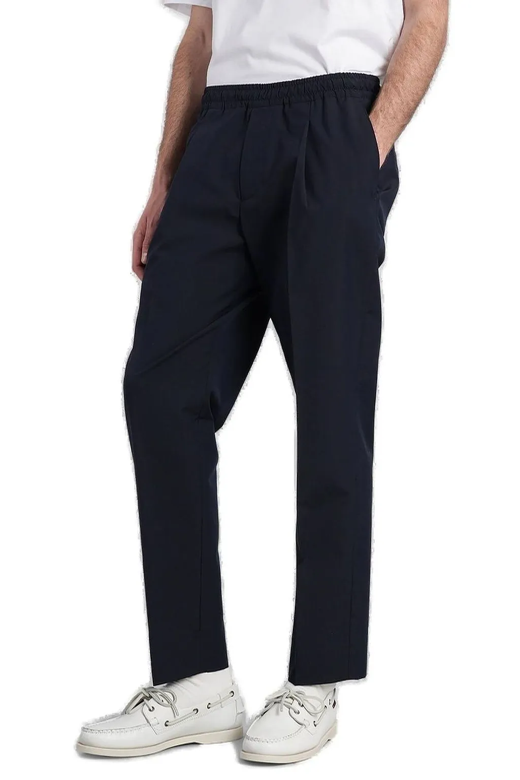Grayed Ali Elasticated-Waist Pleated Trousers