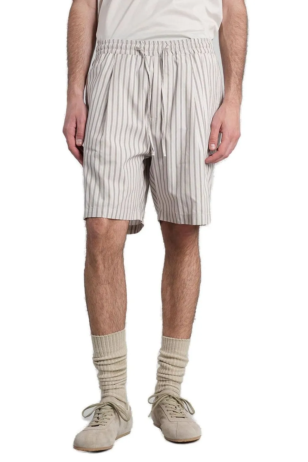 Striped Drawstring Shorts