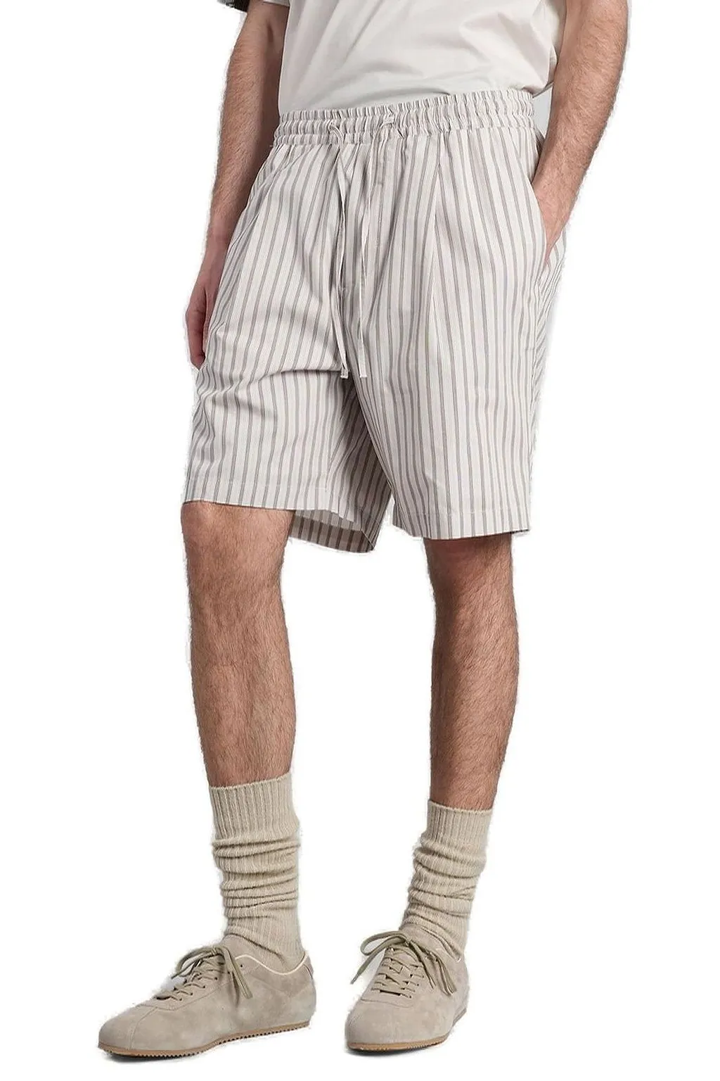 Striped Drawstring Shorts