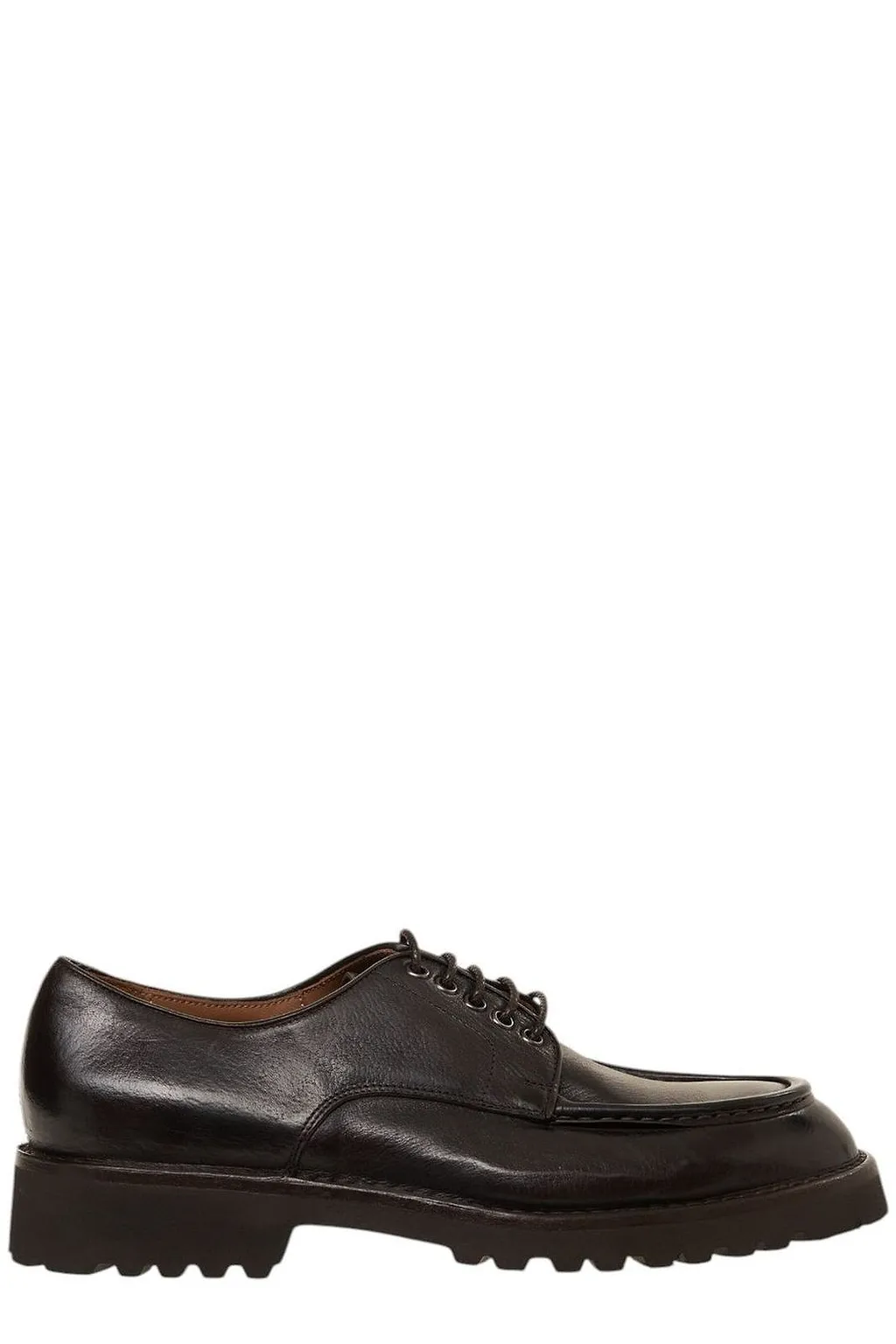 Green George Almond Toe Lace-Up Shoes