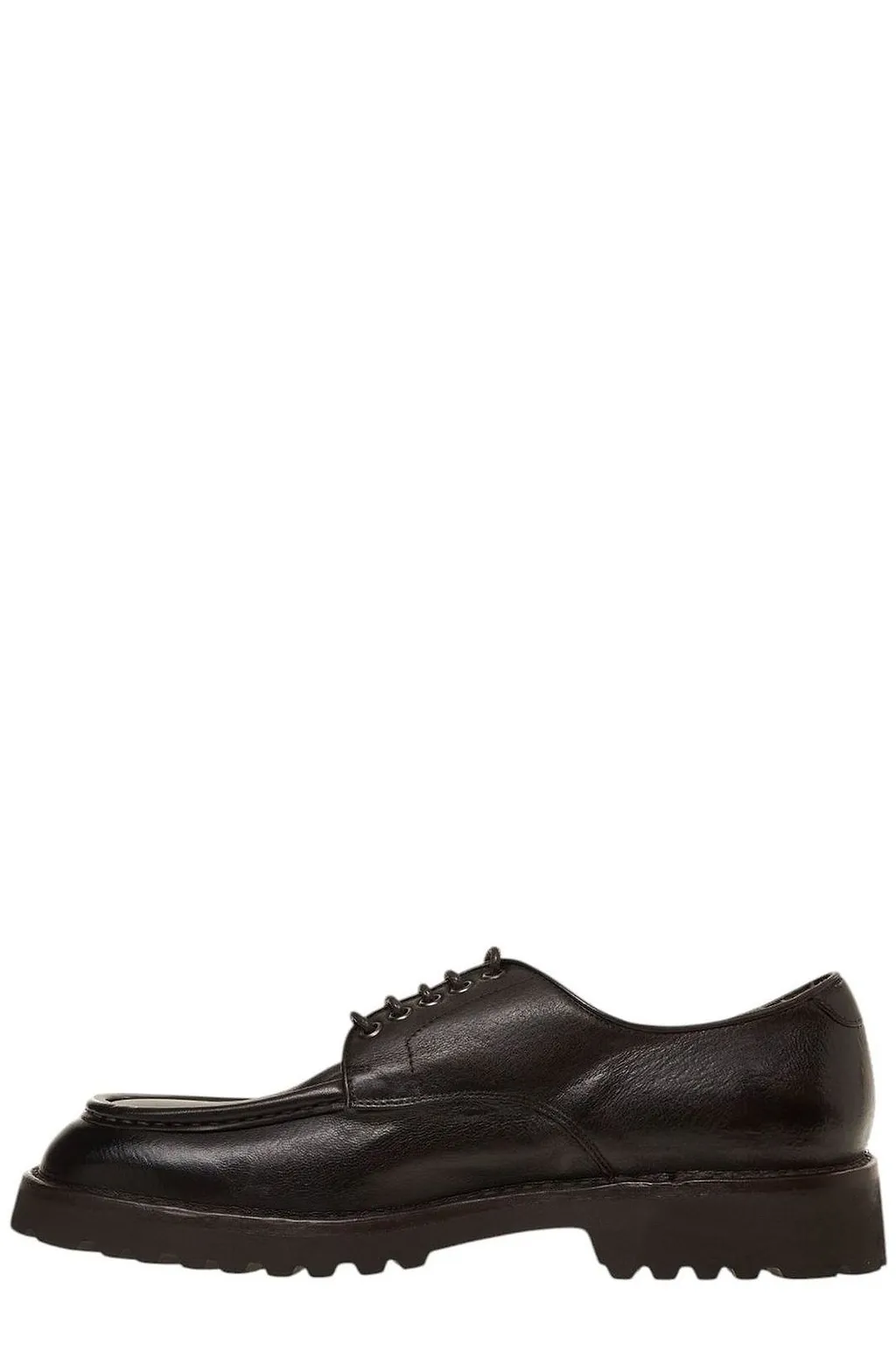 Green George Almond Toe Lace-Up Shoes