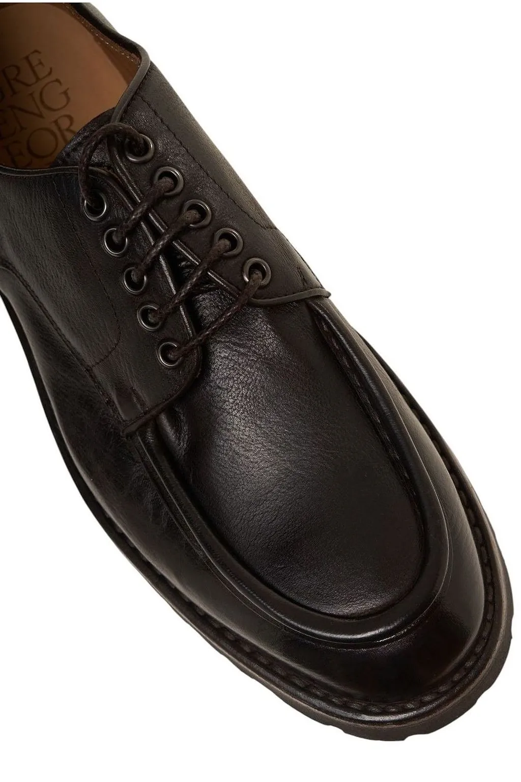 Green George Almond Toe Lace-Up Shoes