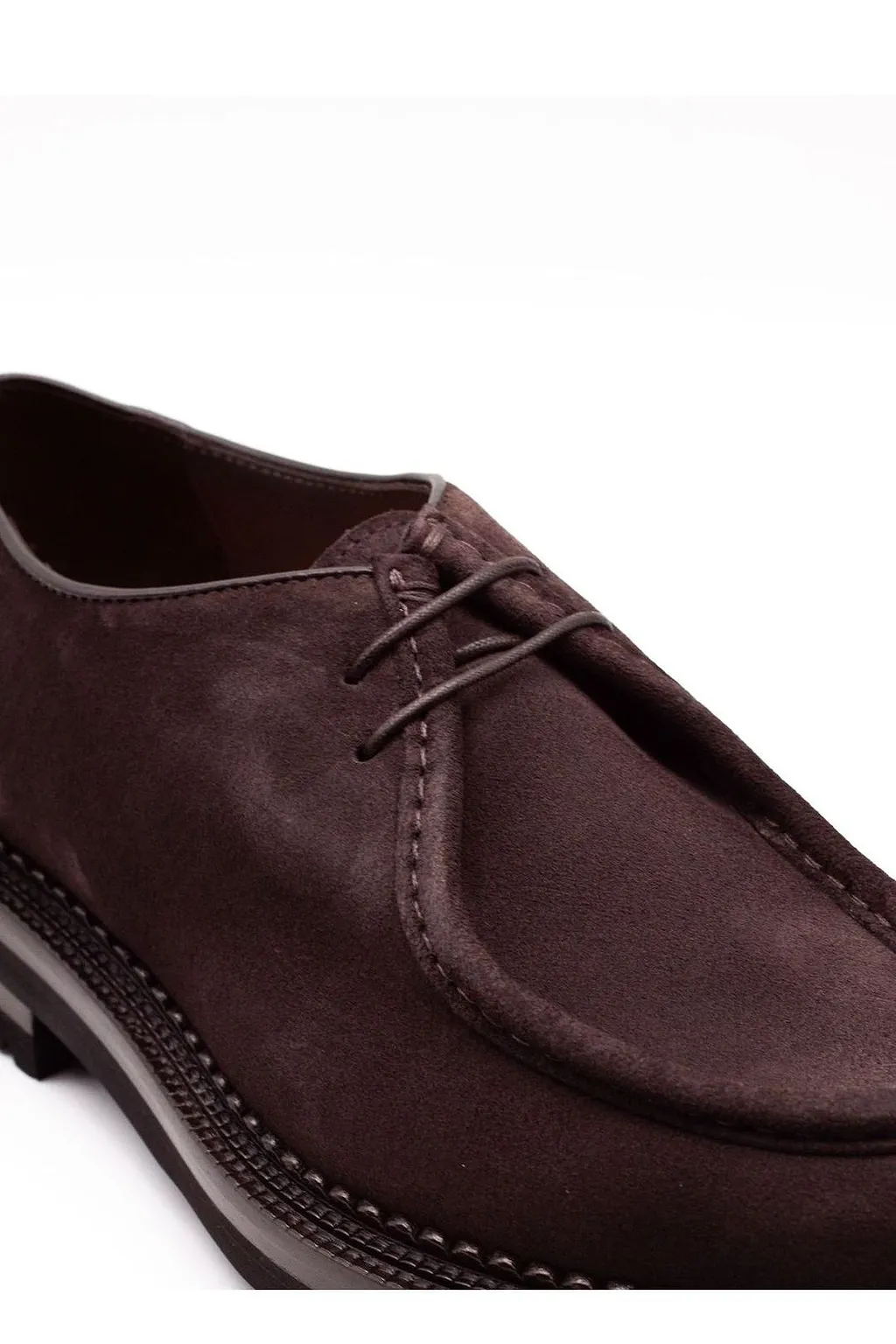 Green George Apron-Toe Derby Shoes