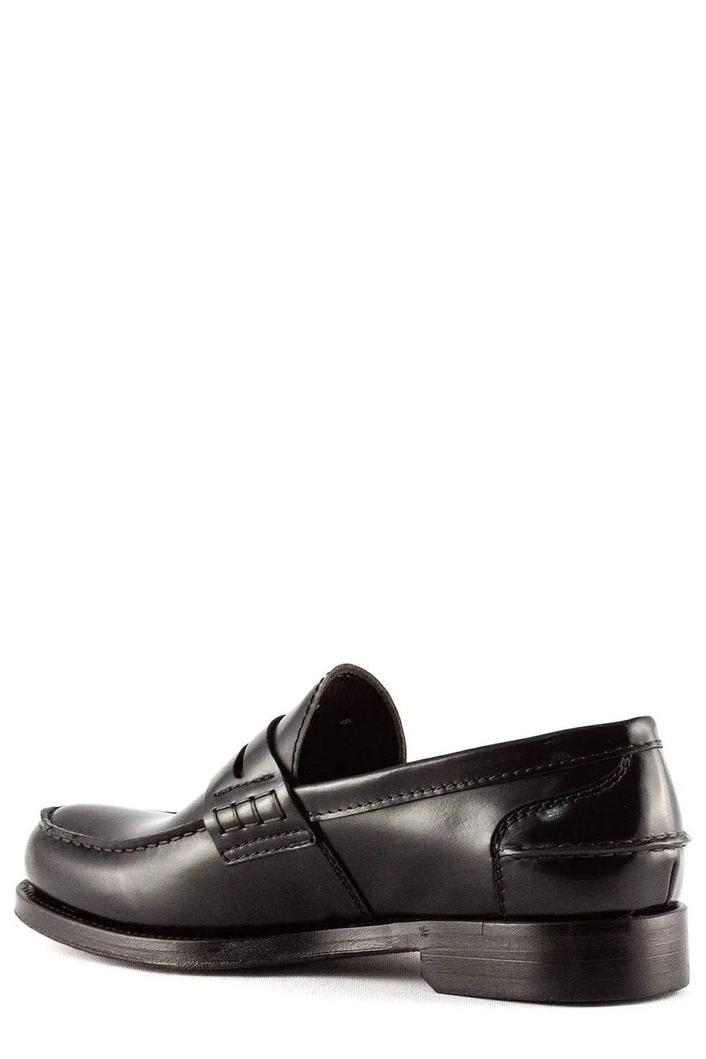 Green George Penny Leather Loafers