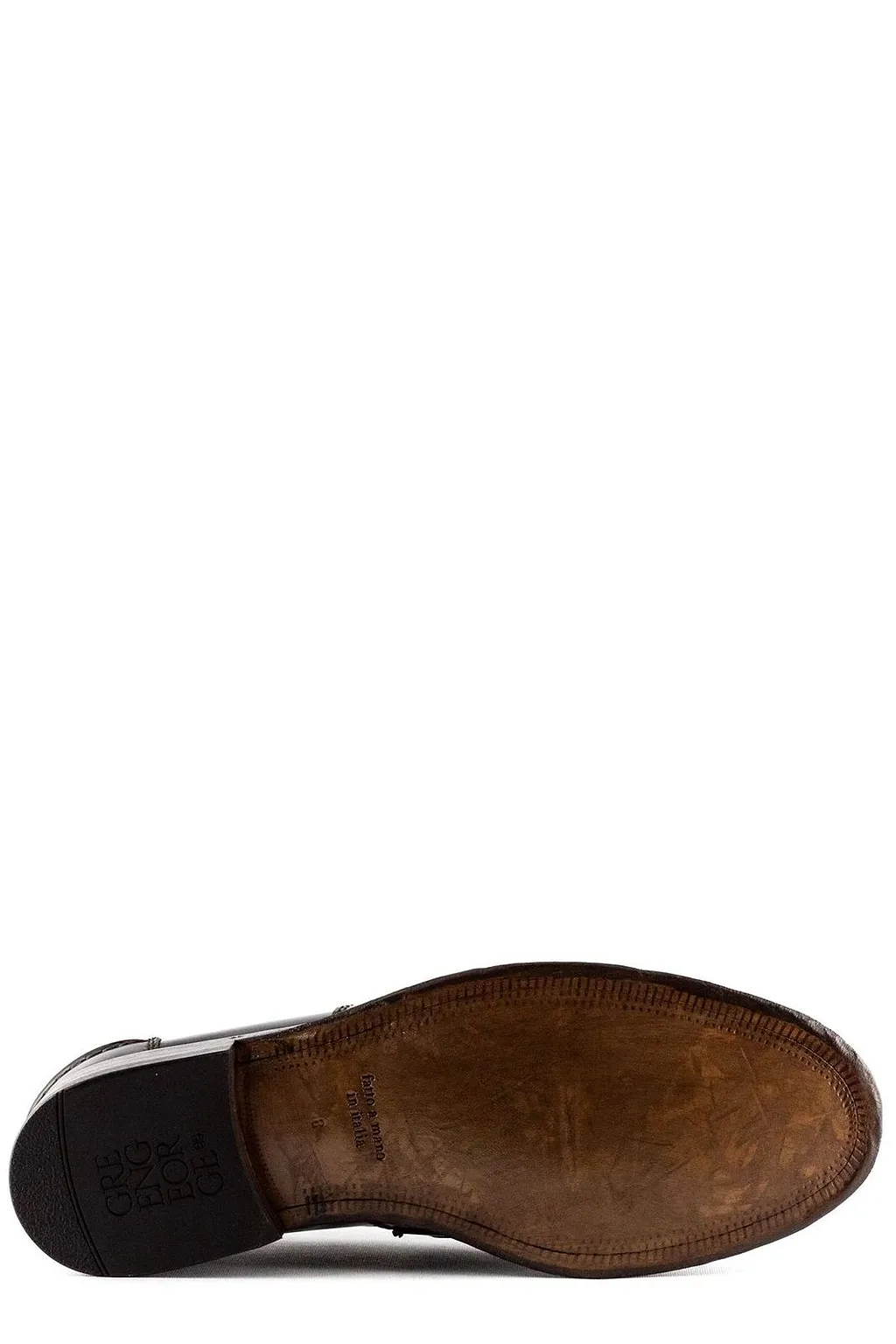 Green George Penny Leather Loafers