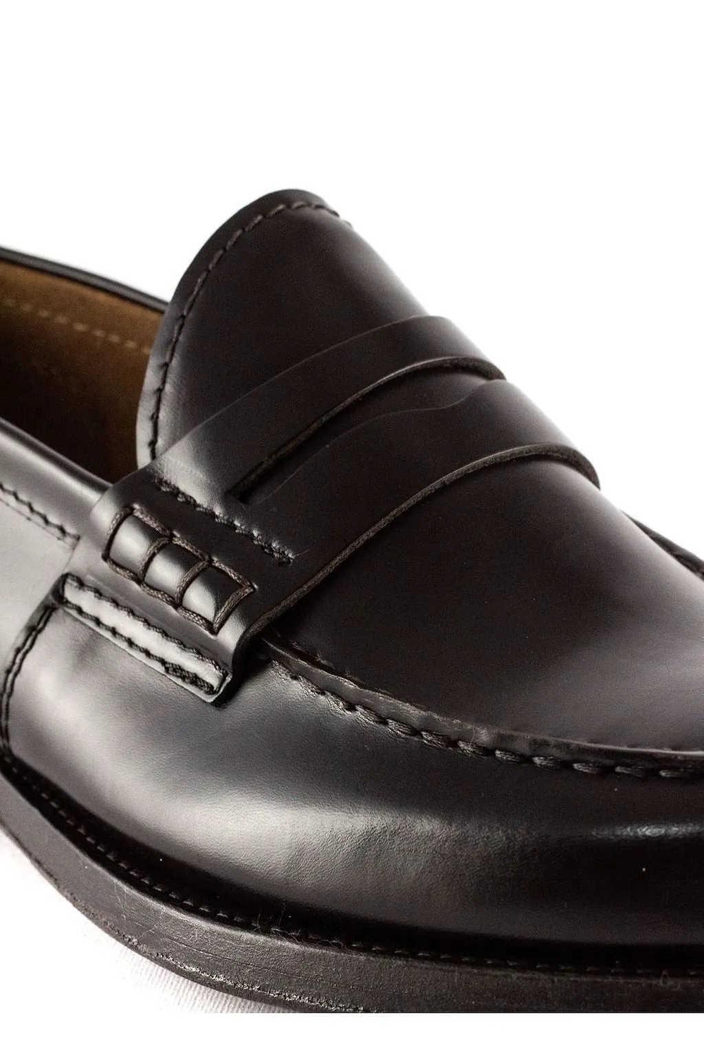 Green George Penny Leather Loafers