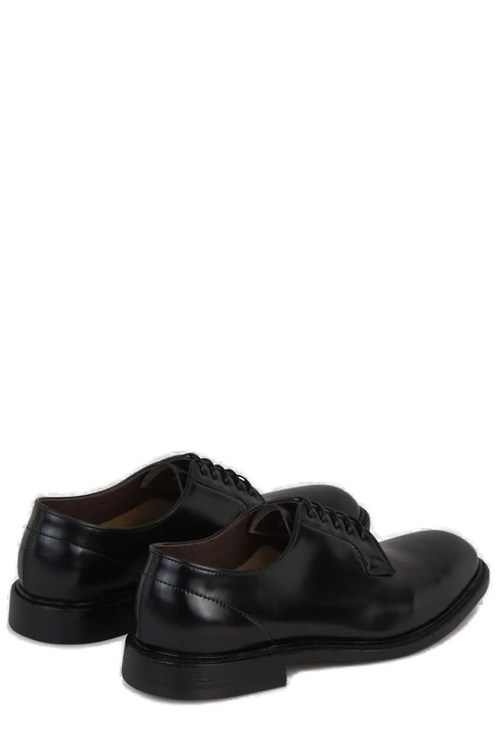 Green George Round Toe Classic Derby Shoes
