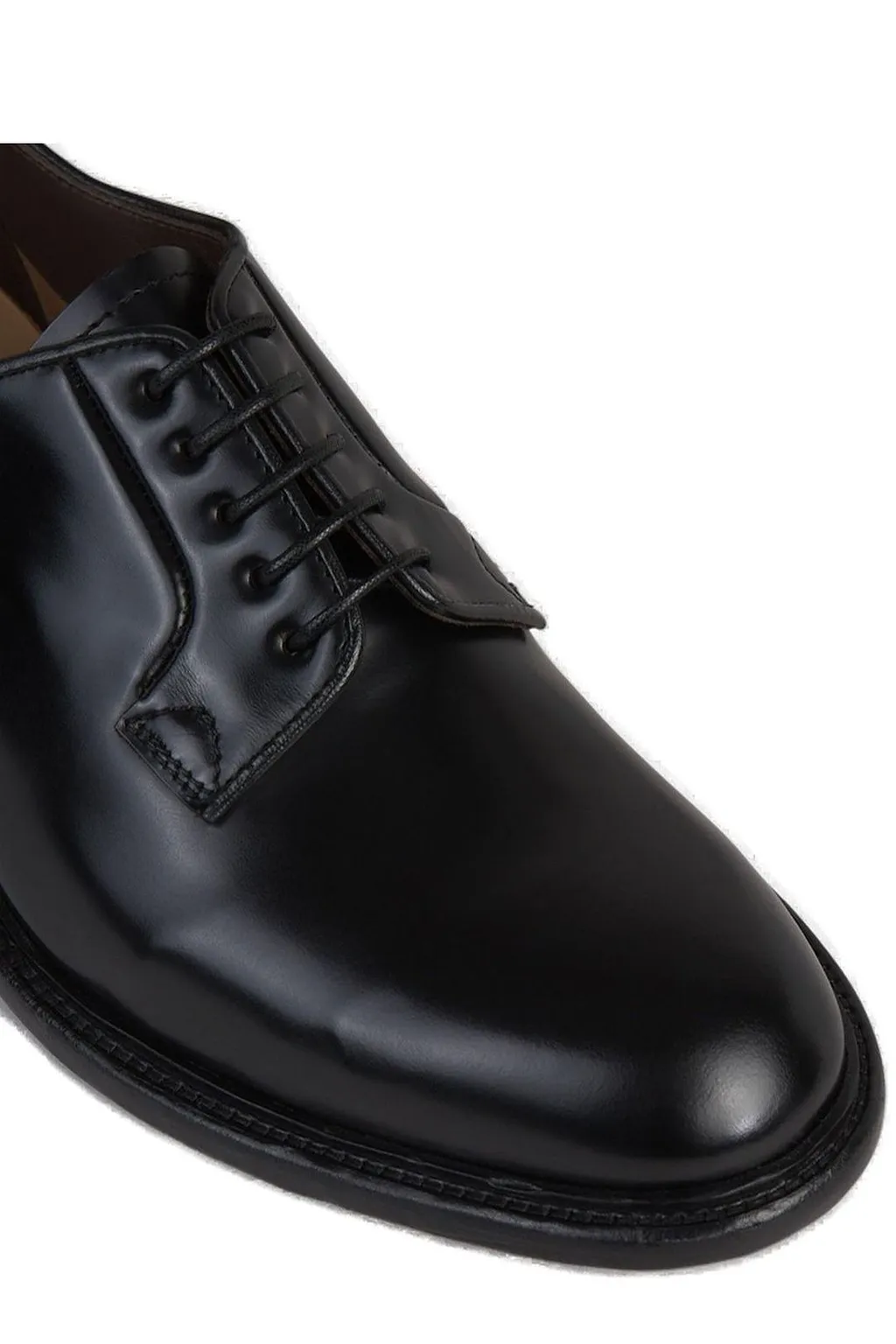 Green George Round Toe Classic Derby Shoes