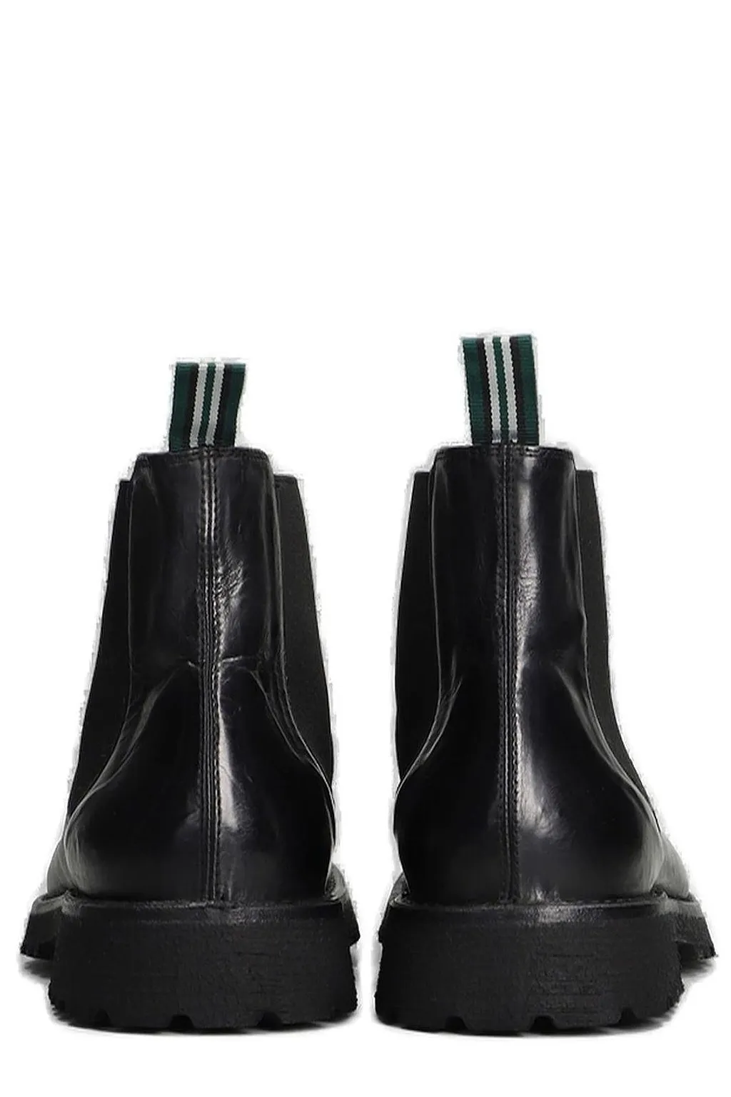 Green George Round Toe Combat Boots