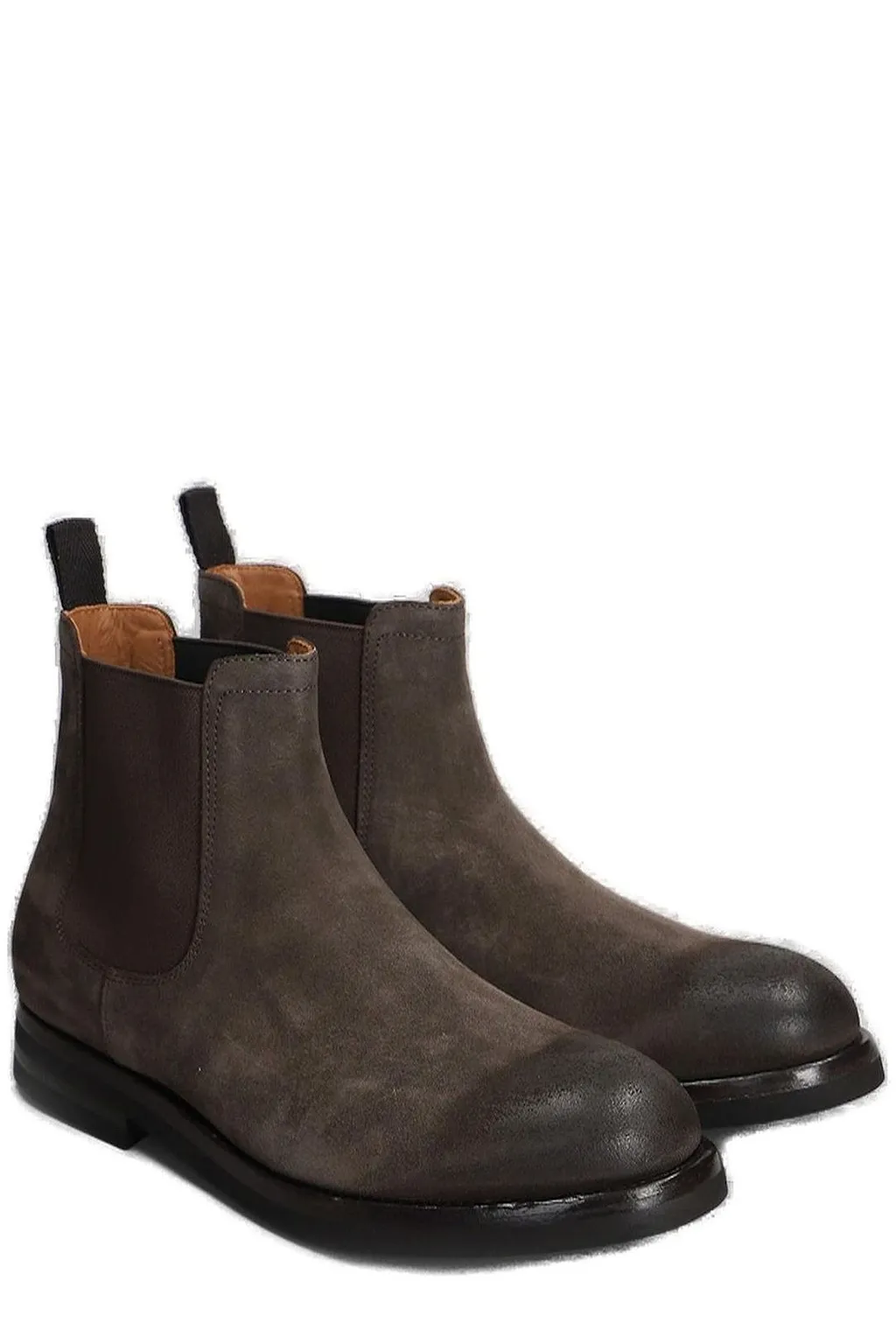 Green George Round Toe Combat Boots