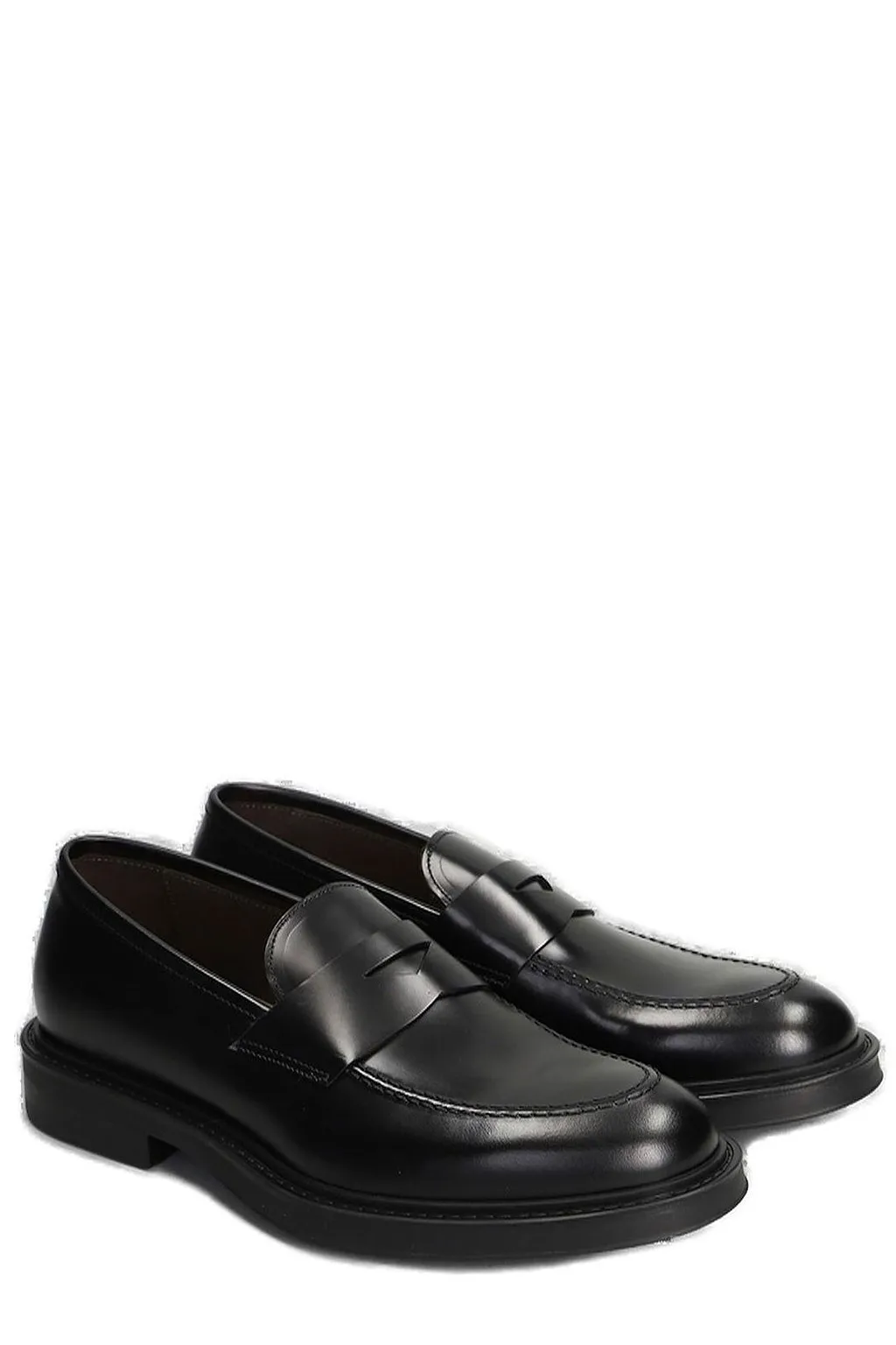 Green George Round Toe Slip-On Loafers
