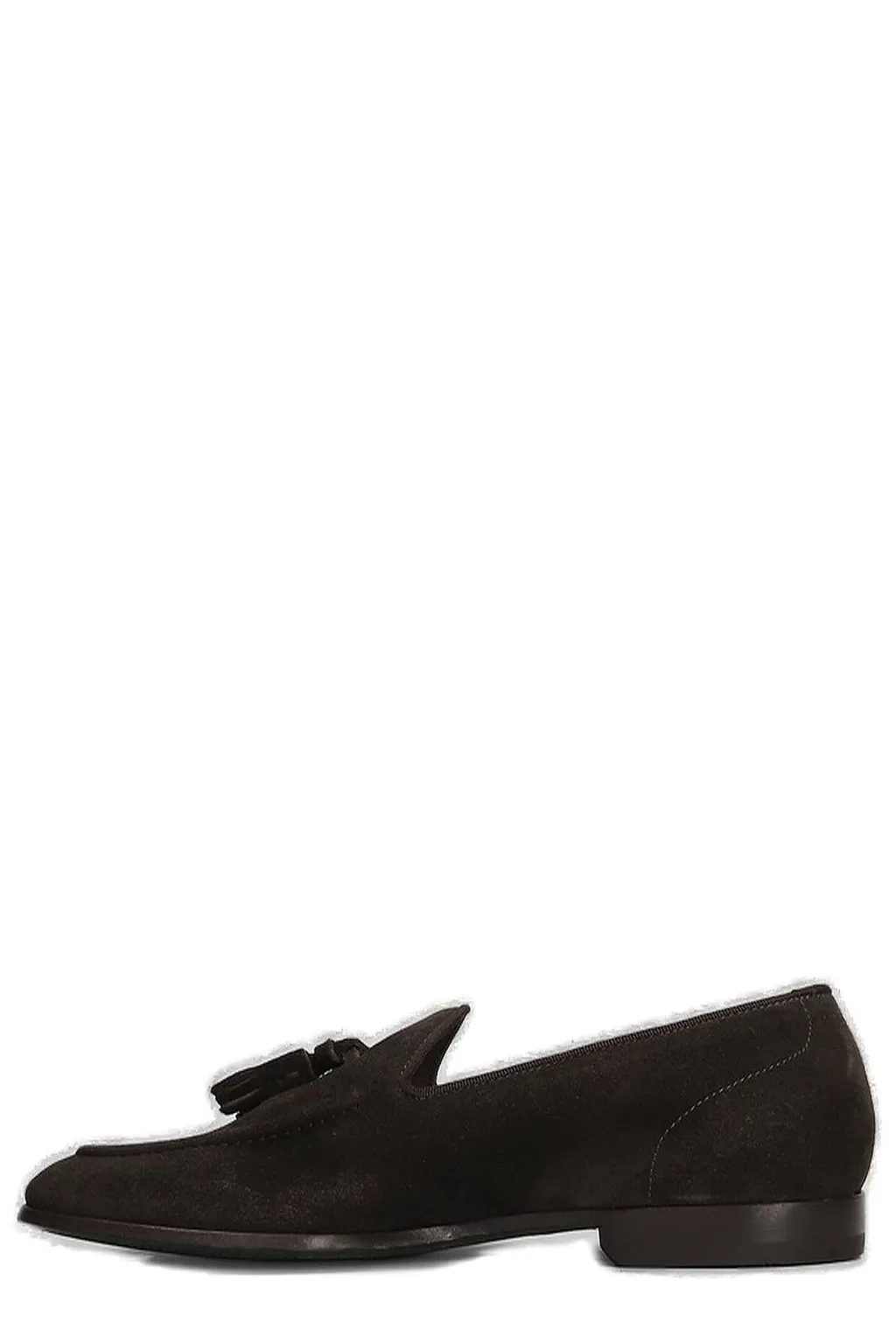 Green George Tassel Detailed Round Toe Loafers