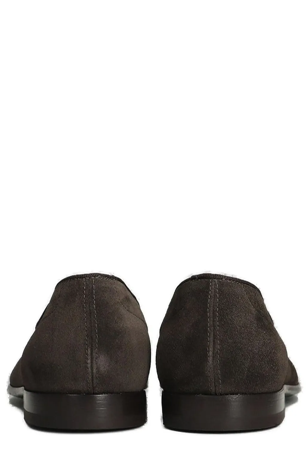 Green George Tassel Detailed Round Toe Loafers
