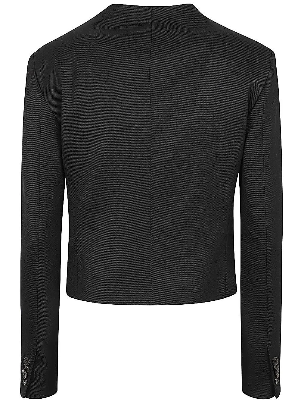 Grifoni Collarless Wool Jacket