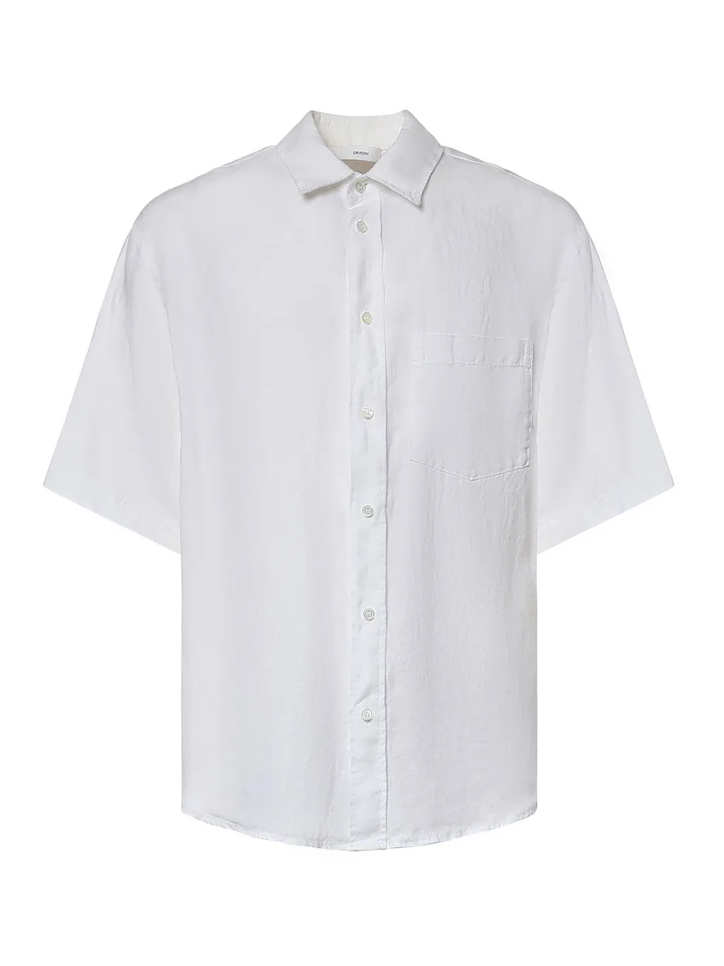 Grifoni Button-Up Curved Hem Shirt