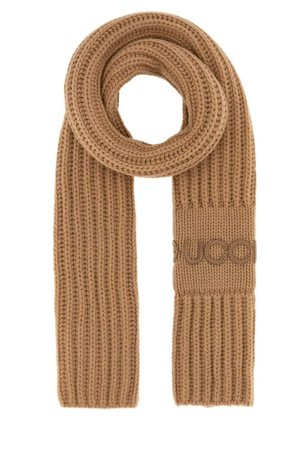 Gucci Logo Detailed Cable Knit Scarf