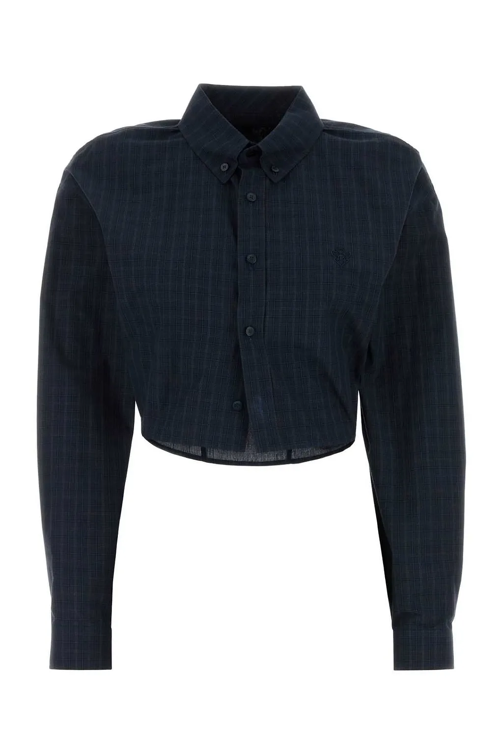 Gucci Cropped Checked Poplin Shirt
