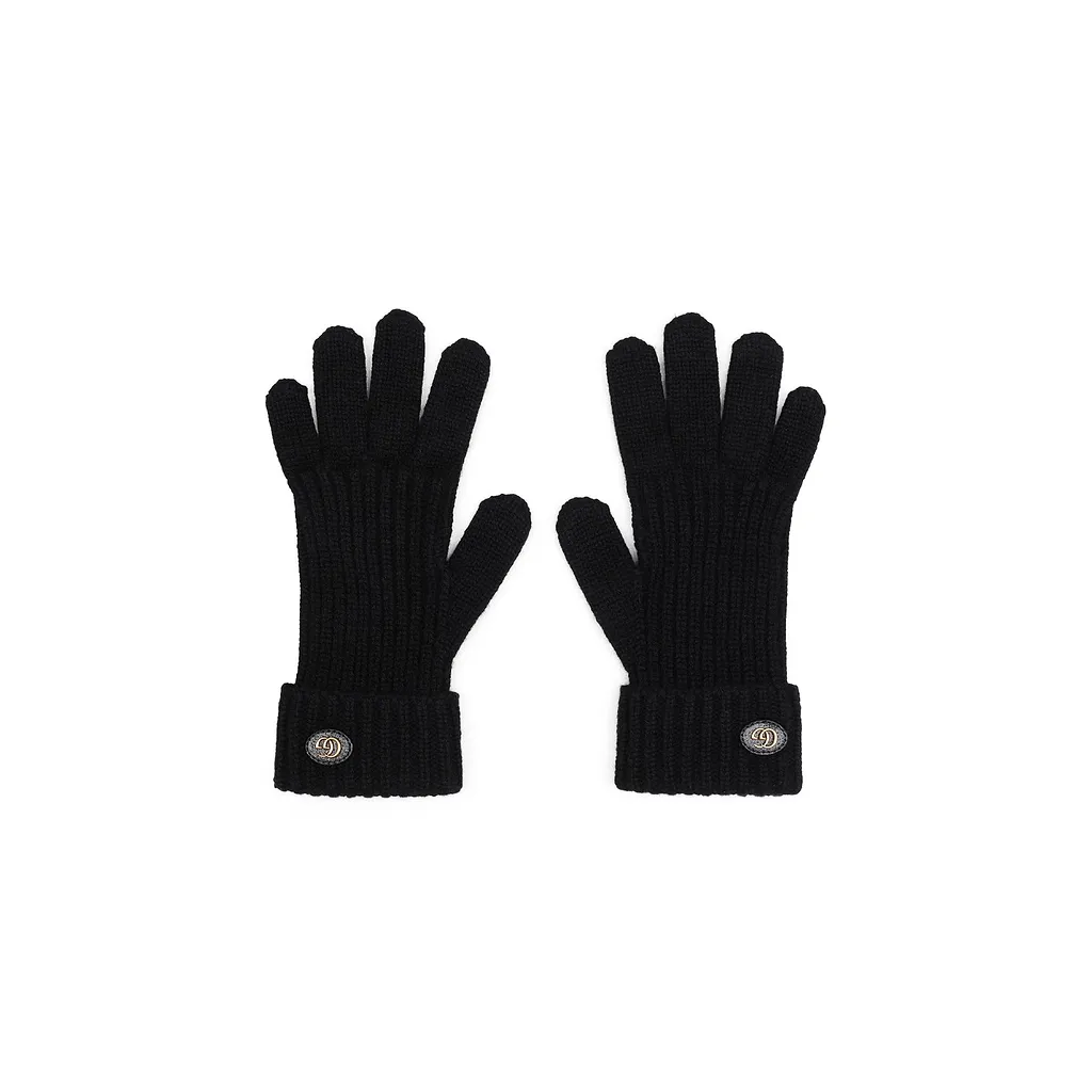 Gucci Double G Rib-Knit Gloves