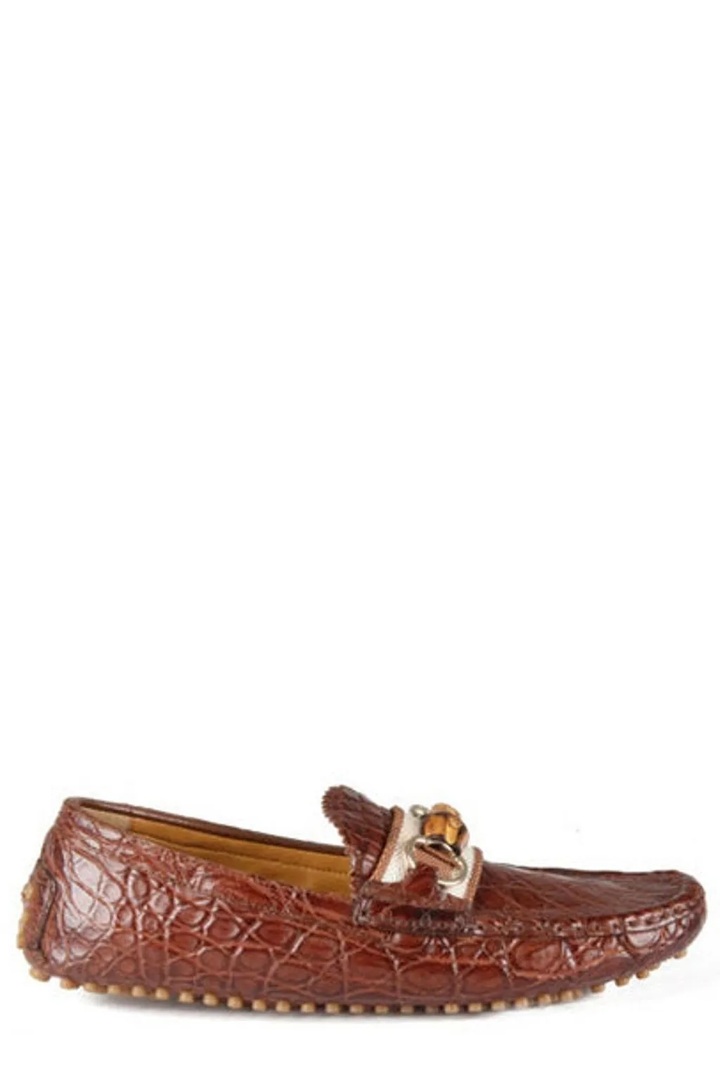 Gucci Embossed Slip-On Driving Shoes