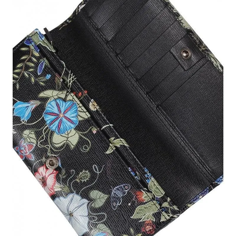 Gucci Flora Printed Flap Wallet