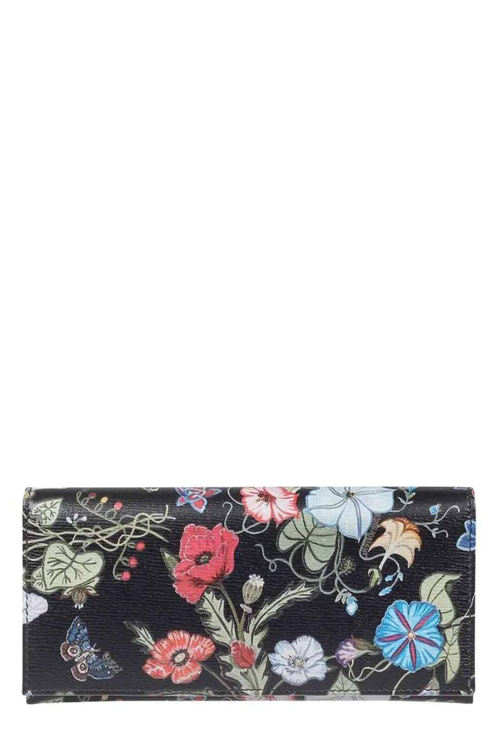Gucci Flora Printed Flap Wallet