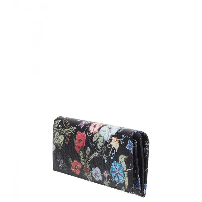 Gucci Flora Printed Flap Wallet