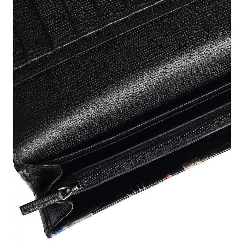 Gucci Flora Printed Flap Wallet