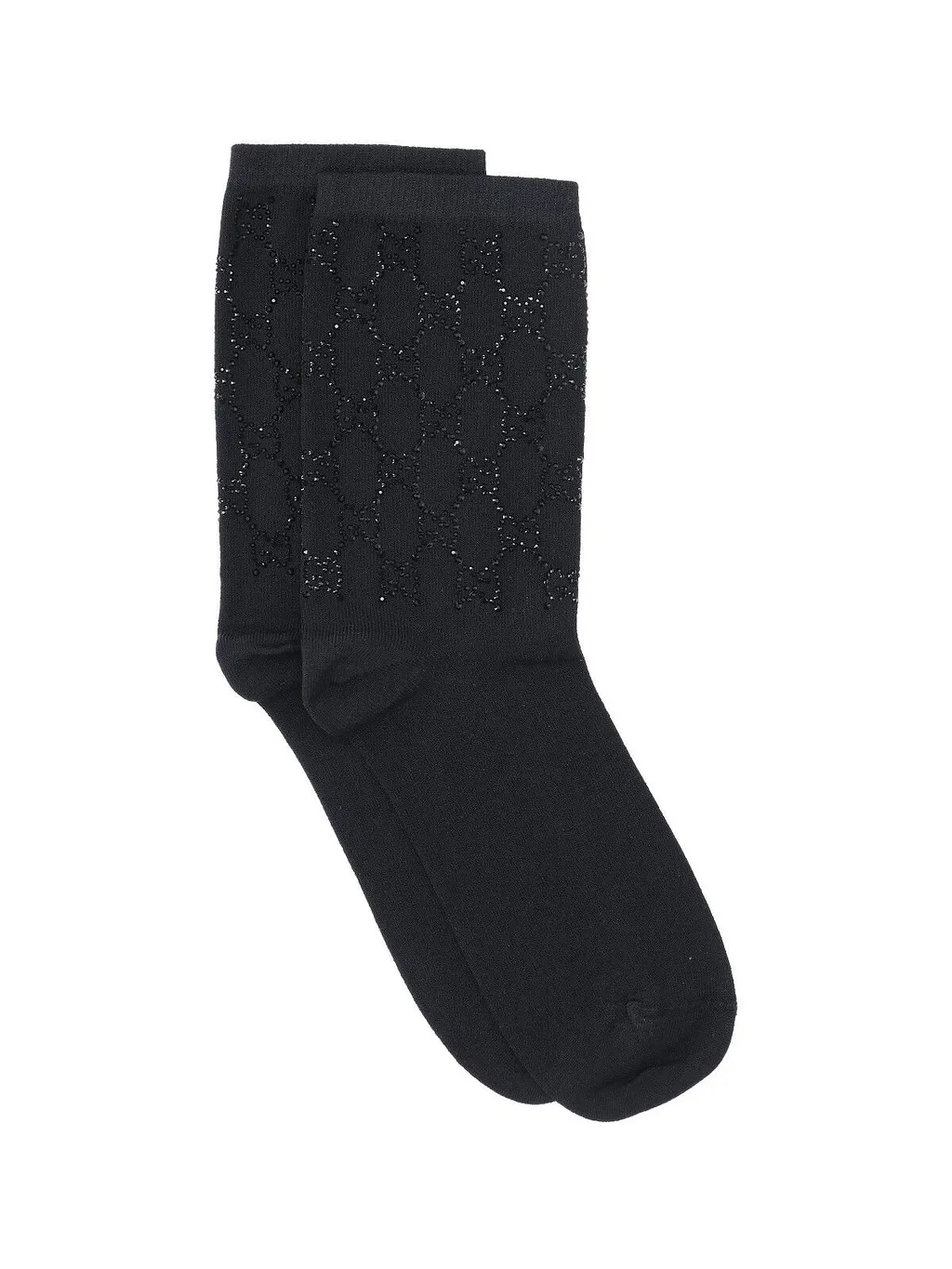 Gucci Gg Embellished Ribbed Socks
