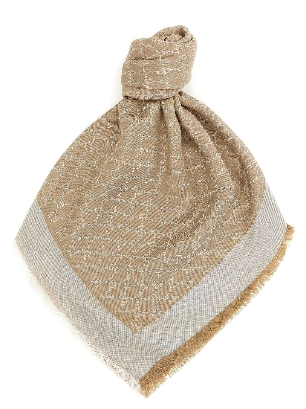 Gucci Gg Fringed Shawl