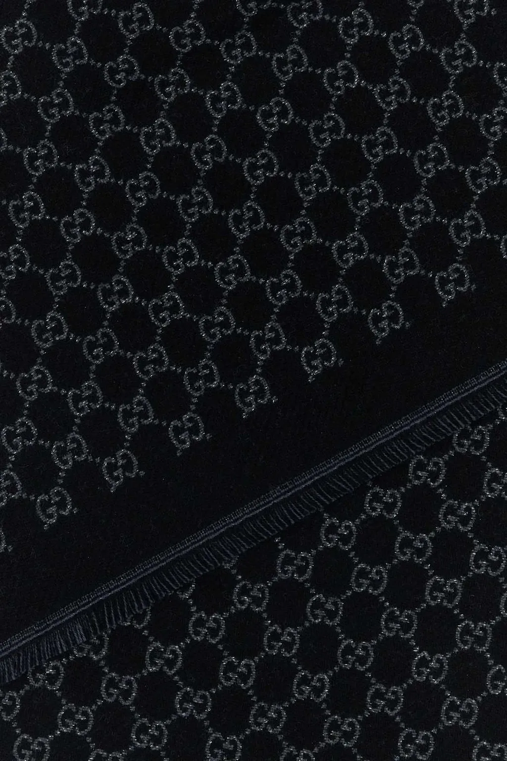 Gucci Gg Fringed Scarf