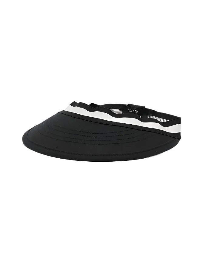 Gucci Grosgrain Ribbon Trim Visor Hat