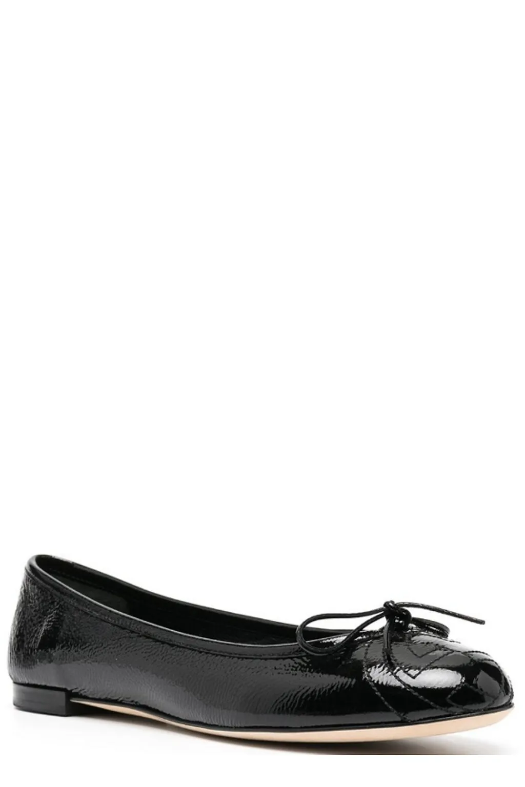 Gucci High Shine Bow Ballet Flats