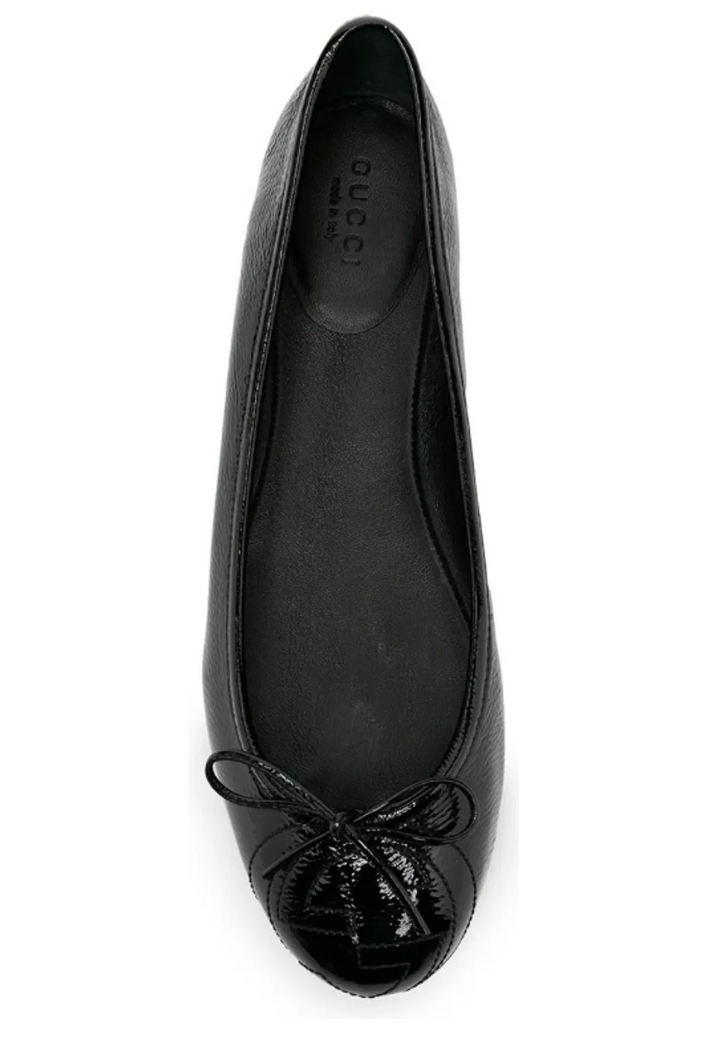 Gucci High Shine Bow Ballet Flats