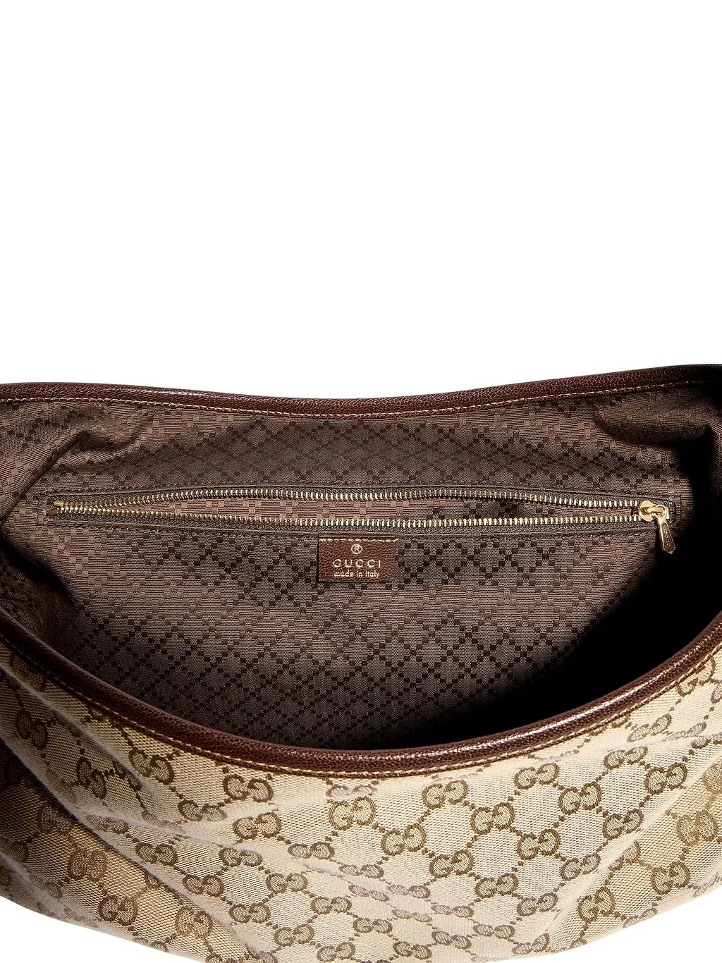Gucci Jackie Flap Monogrammed Large Shoulder Bag