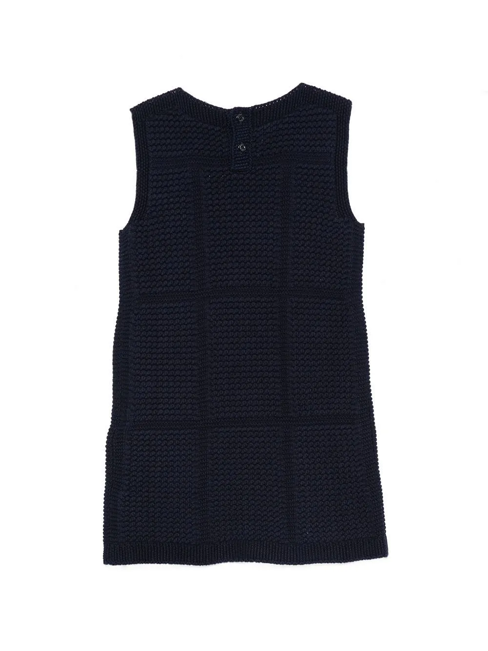Logo Embroidered Crochet Dress