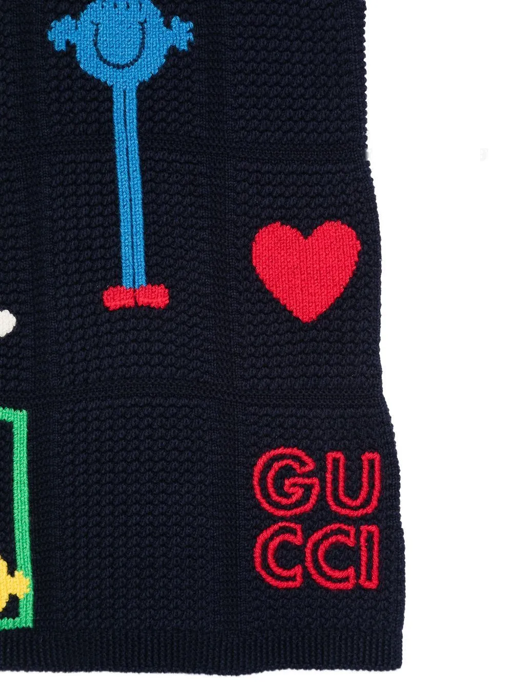 Logo Embroidered Crochet Dress