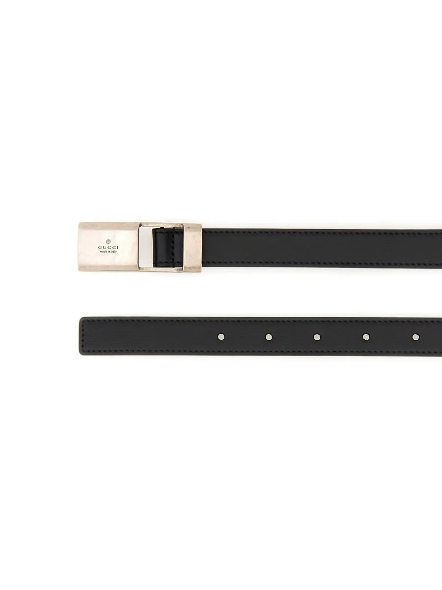 Gucci Logo Engrave Buckle Belt