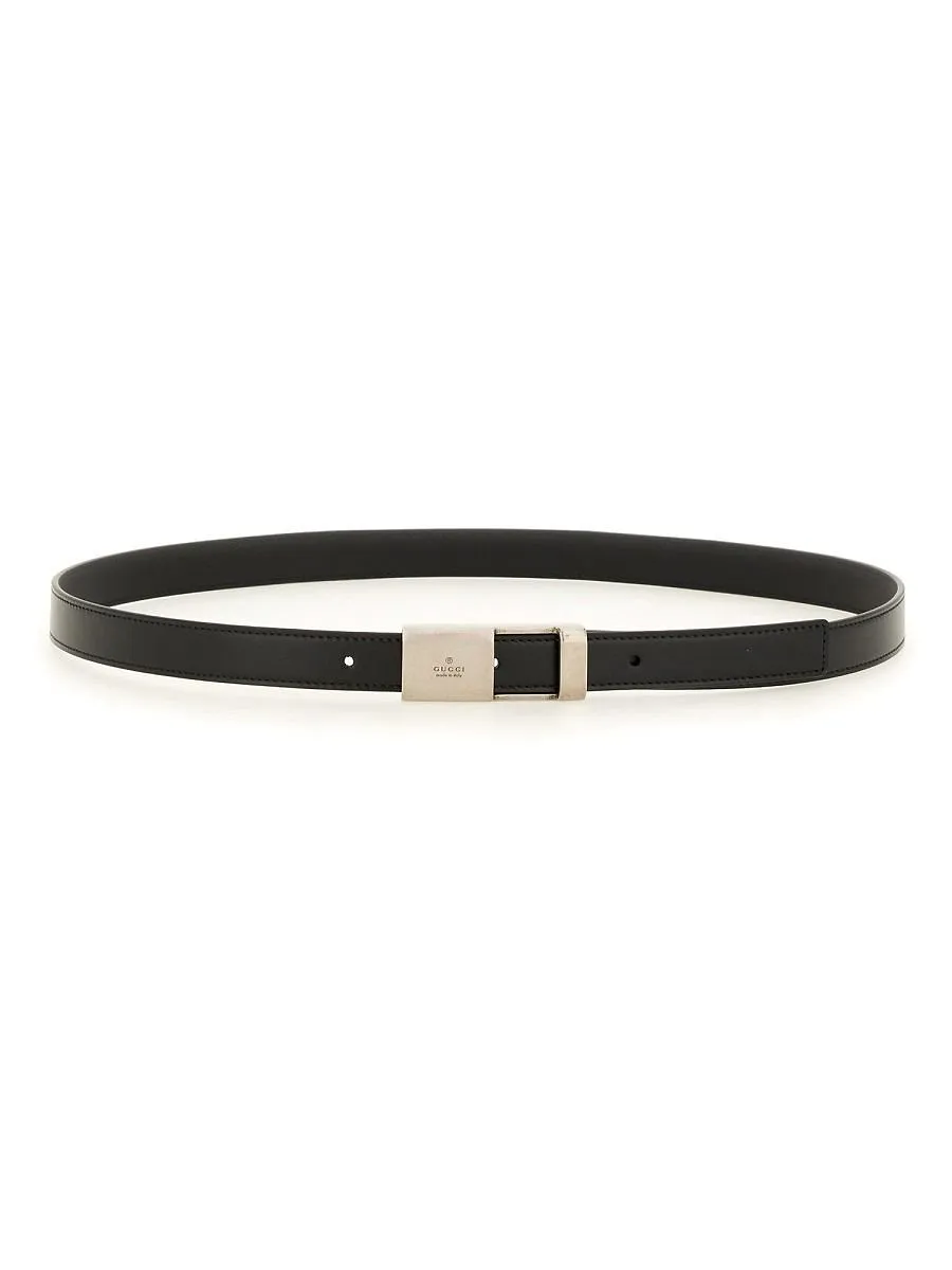Gucci Logo Engrave Buckle Belt