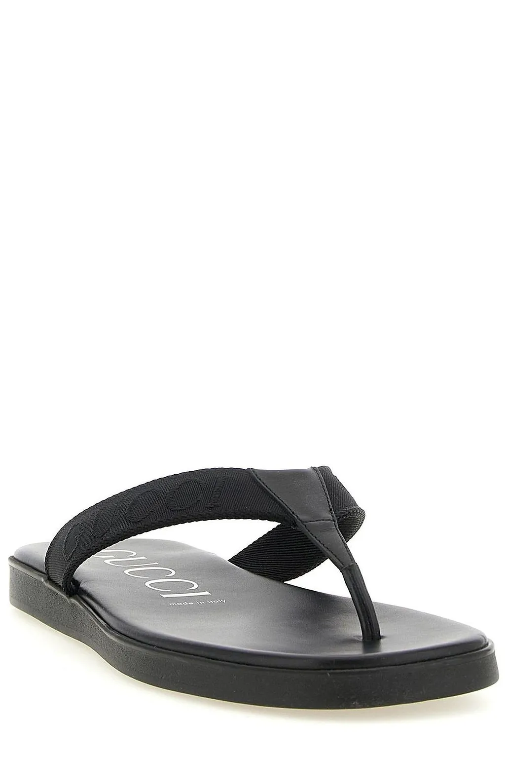 Gucci Logo Jacquard Thong Sandals