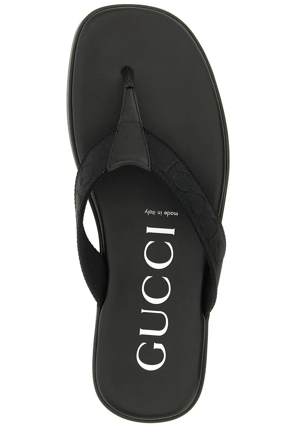 Gucci Logo Jacquard Thong Sandals