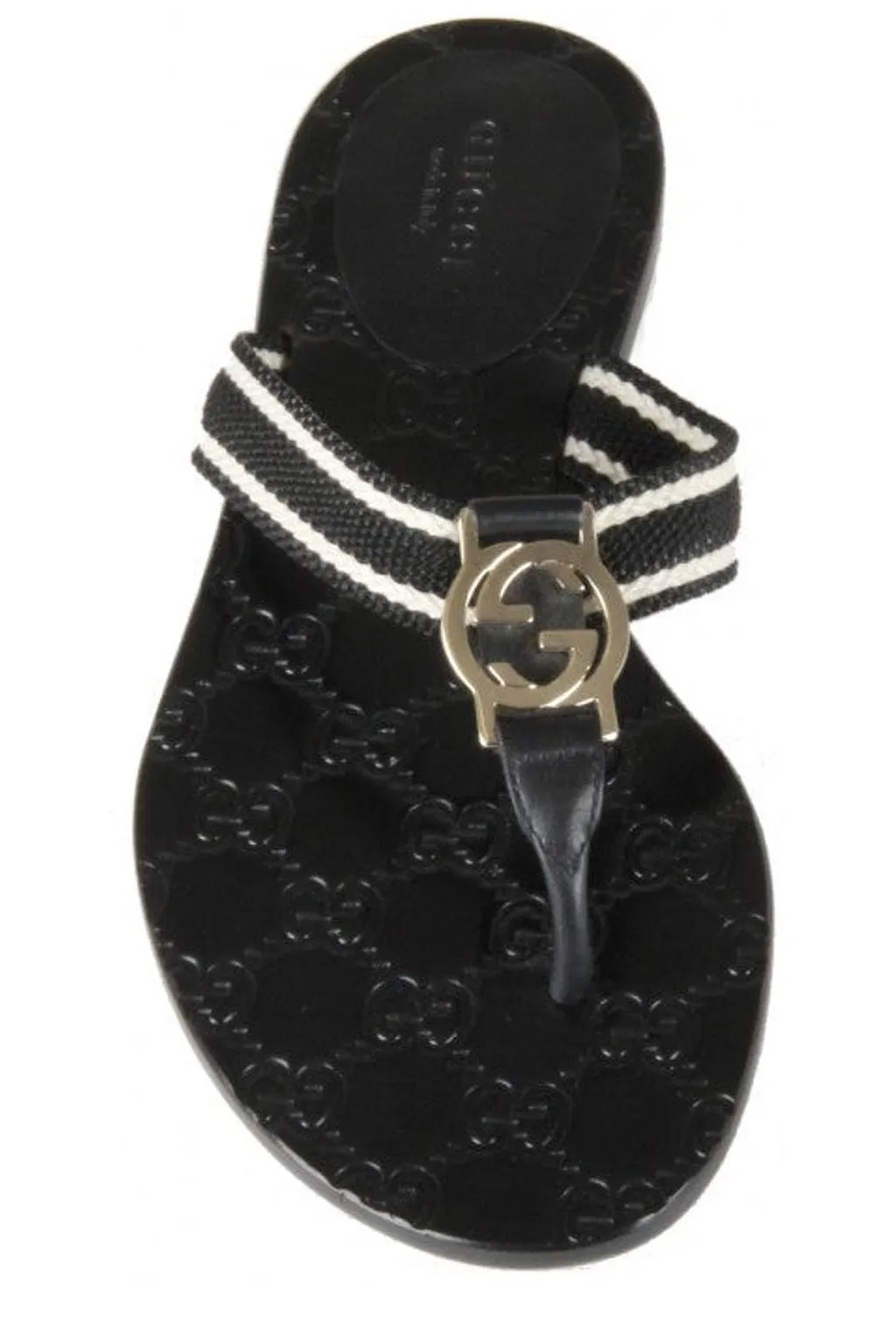 Gucci Logo Plaque Flip Flops