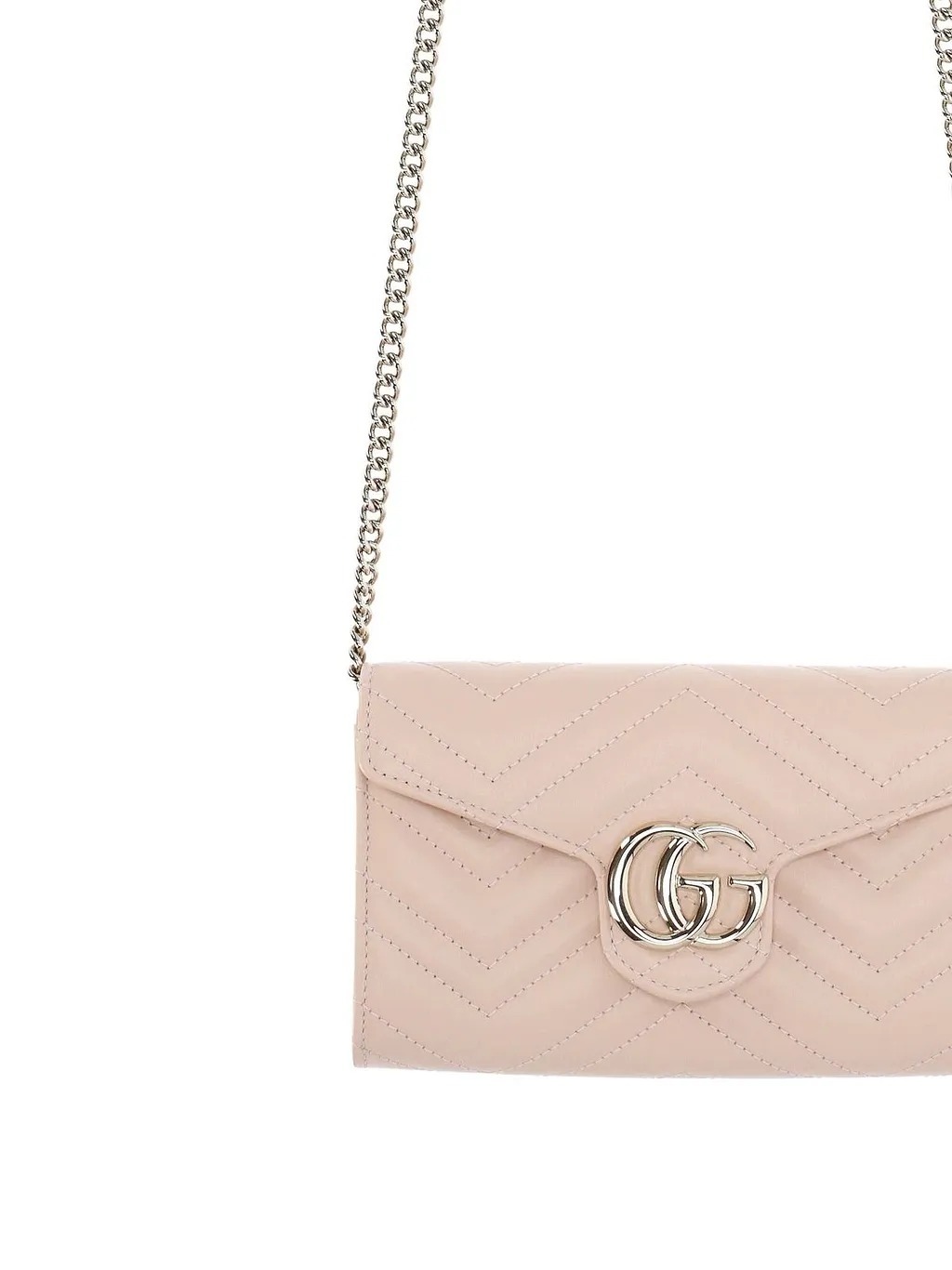 Logo Plaque Quilted Clutch Bag